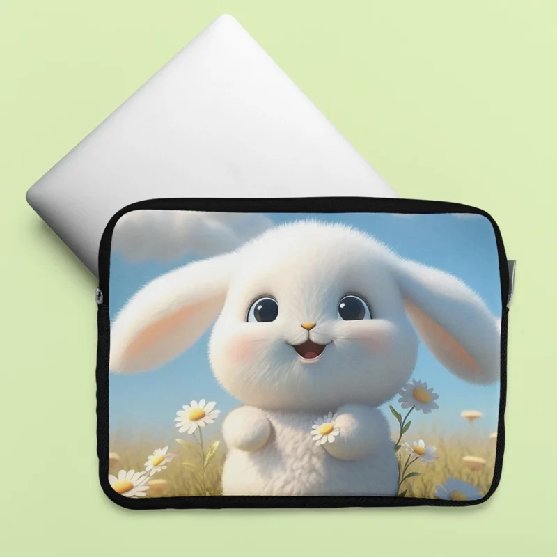 Cute Baby Bunny Artwork Laptop Sleeve