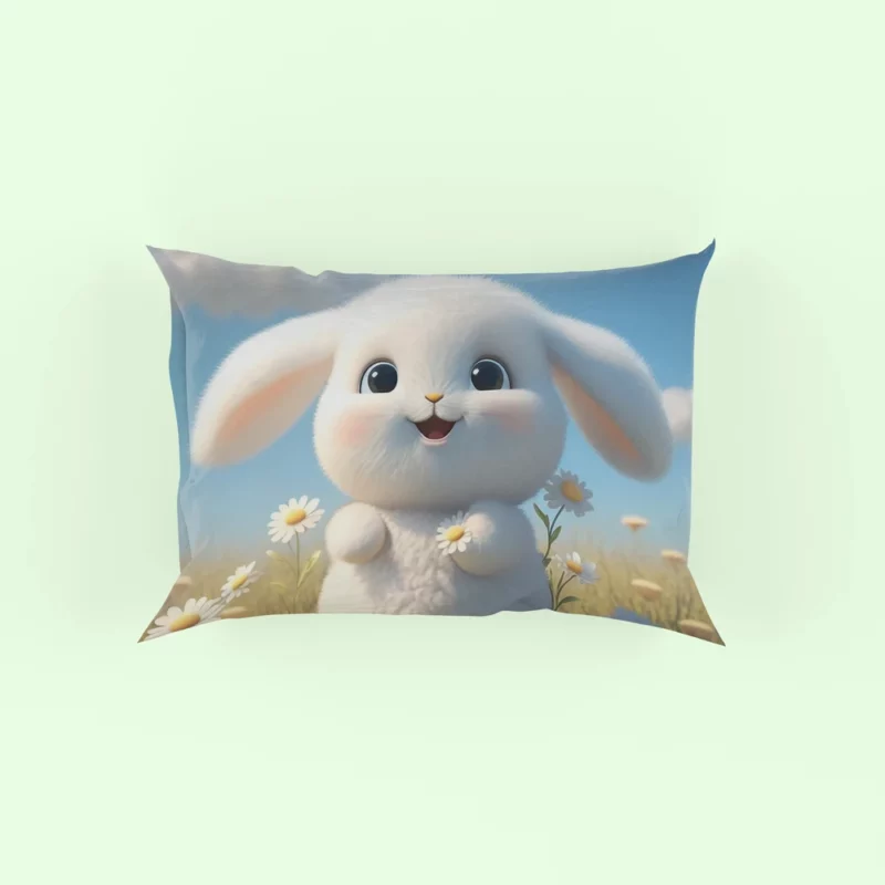 Cute Baby Bunny Artwork Pillow Case