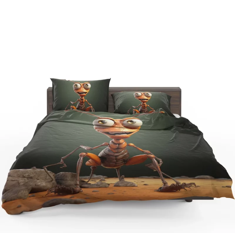 Cute Cartoon Ant Character Bedding Set 1