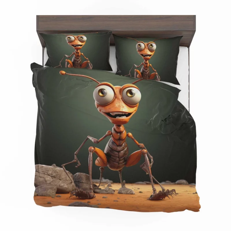 Cute Cartoon Ant Character Bedding Set 2