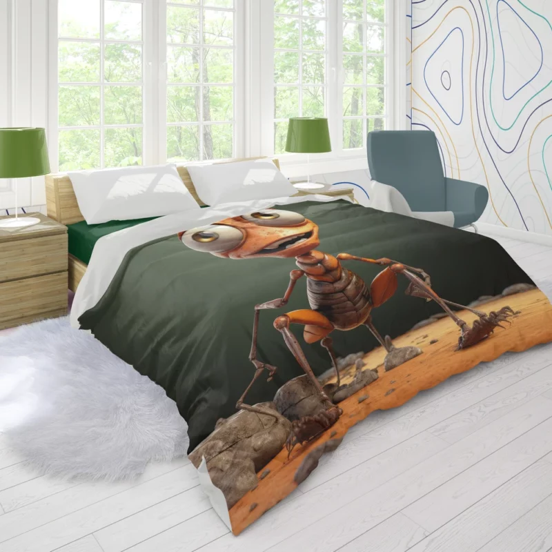 Cute Cartoon Ant Character Duvet Cover