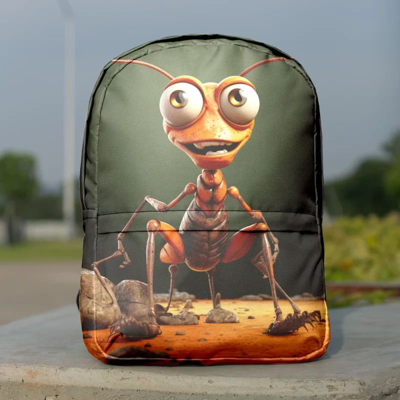 Cute Cartoon Ant Character Minimalist Backpack