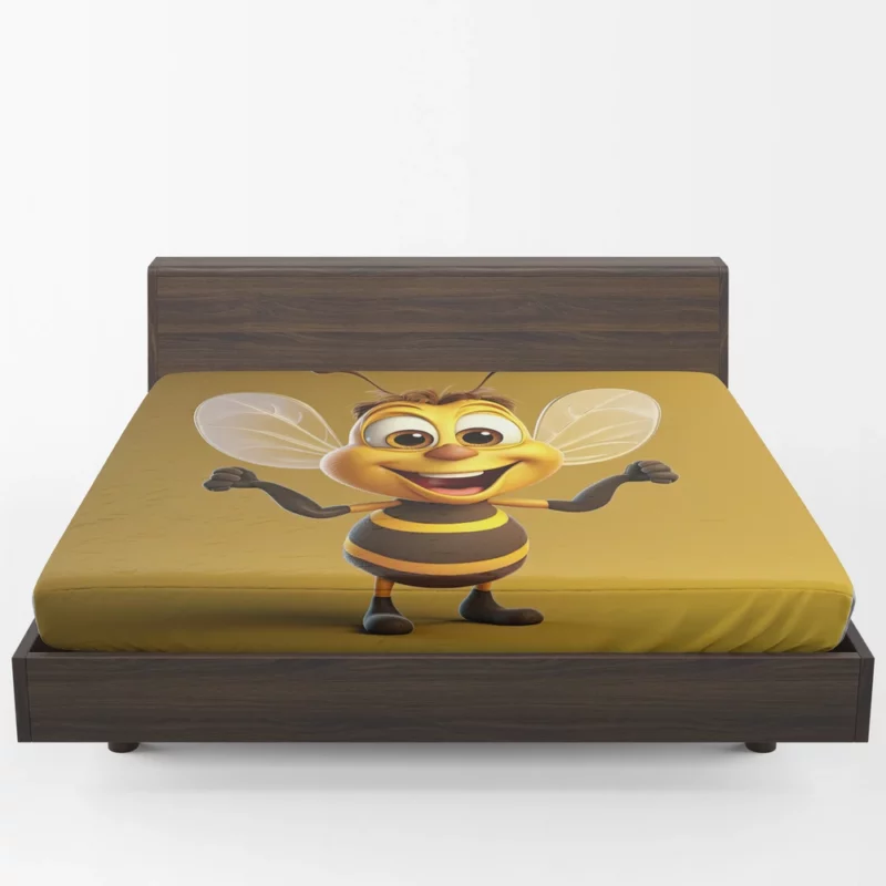 Cute Cartoon Bee Fitted Sheet 1