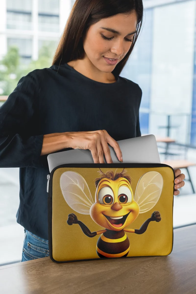 Cute Cartoon Bee Laptop Sleeve 1