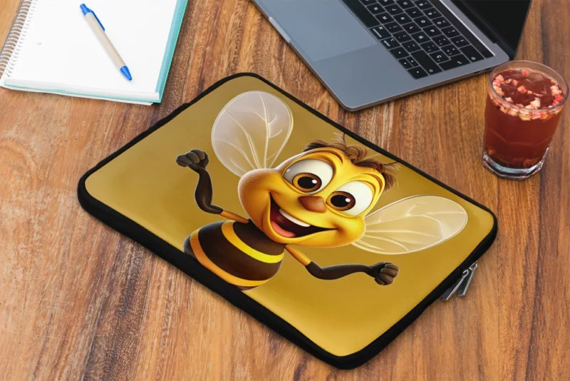 Cute Cartoon Bee Laptop Sleeve 2