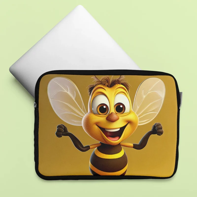 Cute Cartoon Bee Laptop Sleeve