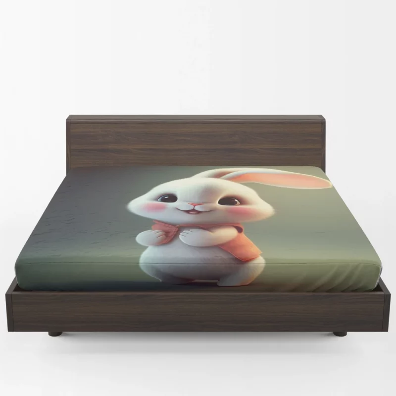 Cute Cartoon Bunny Fitted Sheet 1