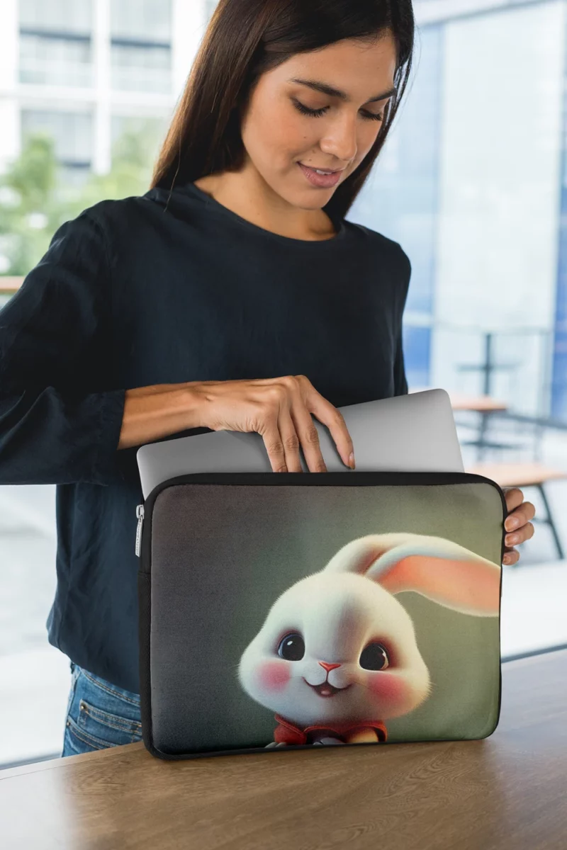 Cute Cartoon Bunny Laptop Sleeve 1