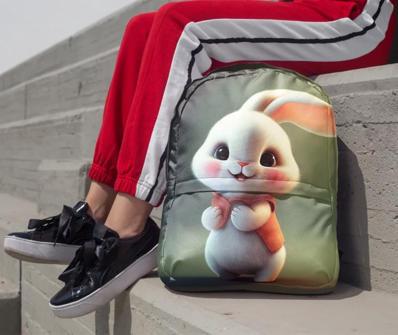 Cute Cartoon Bunny Minimalist Backpack 1