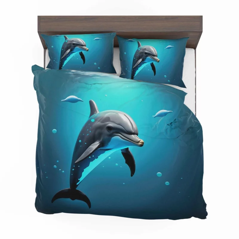 Cute Cartoon Dolphin Bedding Set 2