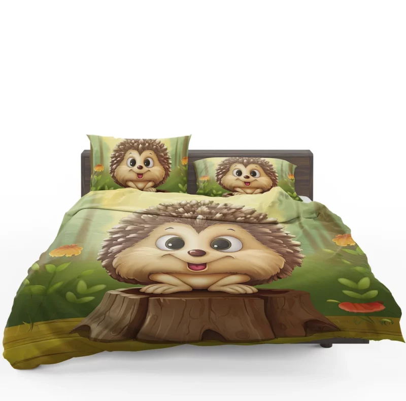 Cute Cartoon Hedgehog Bedding Set 1