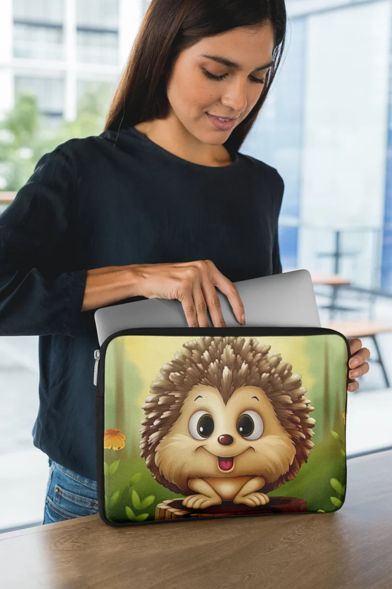 Cute Cartoon Hedgehog Laptop Sleeve 1