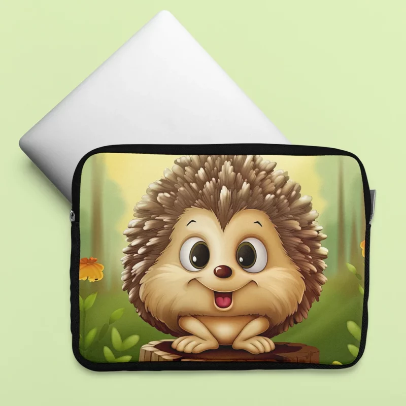 Cute Cartoon Hedgehog Laptop Sleeve