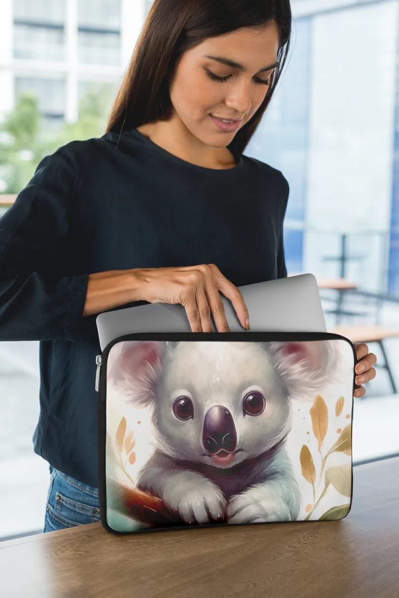 Cute Cartoon Koala Face Laptop Sleeve 1