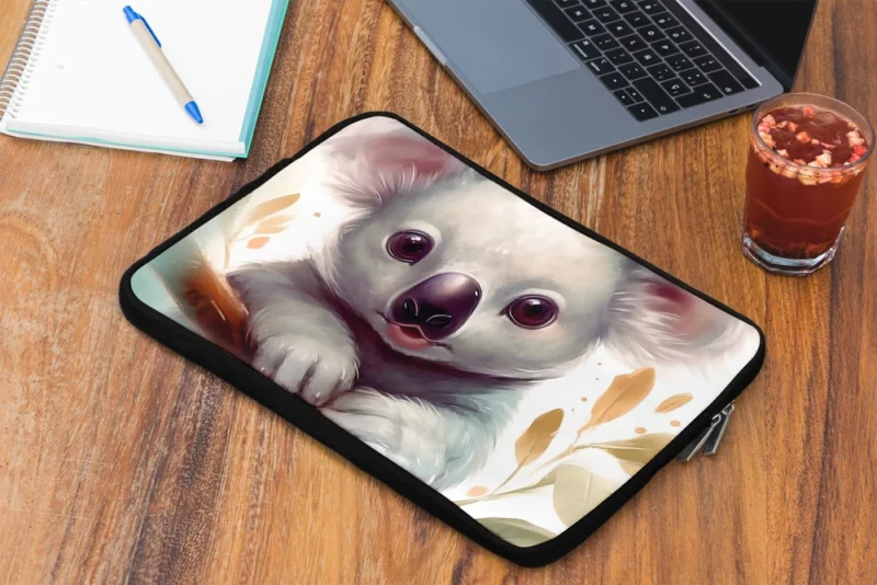 Cute Cartoon Koala Face Laptop Sleeve 2