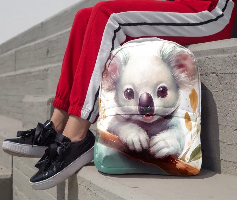 Cute Cartoon Koala Face Minimalist Backpack 1