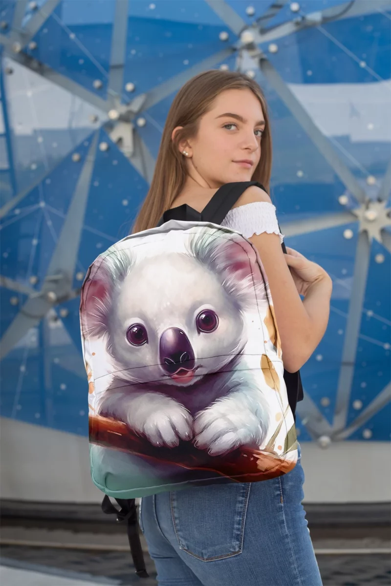 Cute Cartoon Koala Face Minimalist Backpack 2
