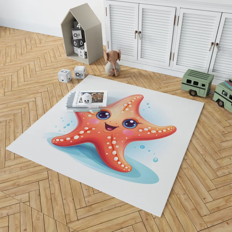 Cute Cartoon Starfish Rug 1