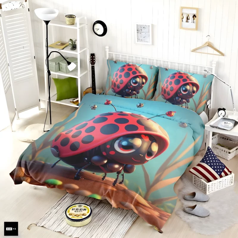 Cute Crawling Bugs Illustration Bedding Set