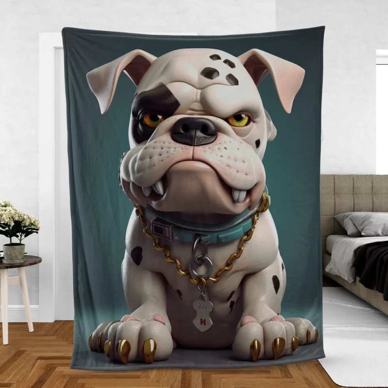 Cute Dalmatian Dog Studio Portrait Fleece Blanket