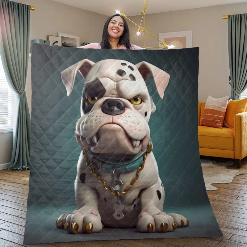 Cute Dalmatian Dog Studio Portrait Quilt Blanket