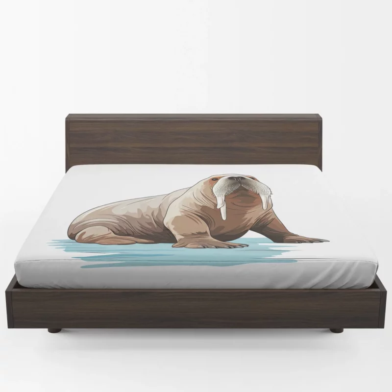 Cute Flat Animal Illustration Fitted Sheet 1