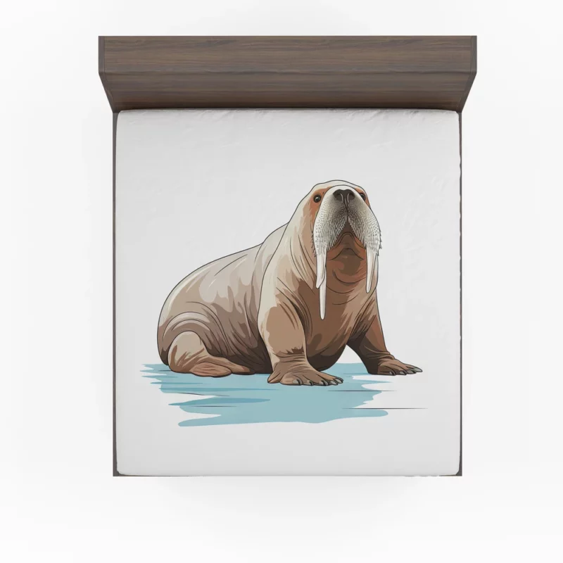 Cute Flat Animal Illustration Fitted Sheet