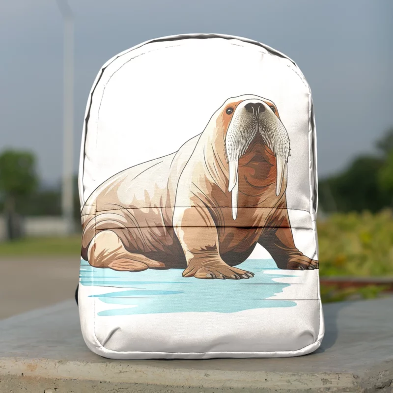 Cute Flat Animal Illustration Minimalist Backpack