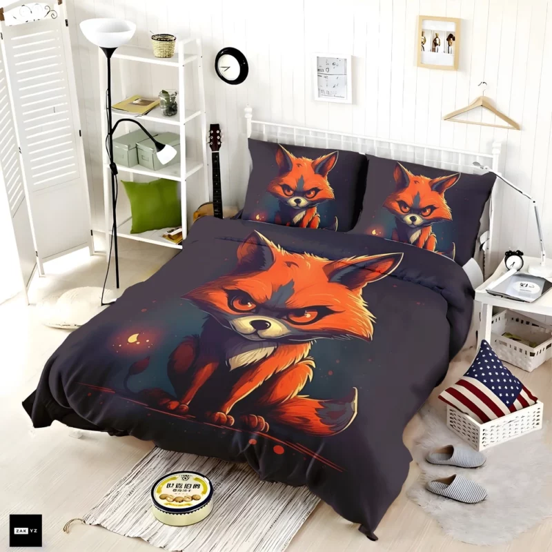 Cute Fox Illustration Bedding Set