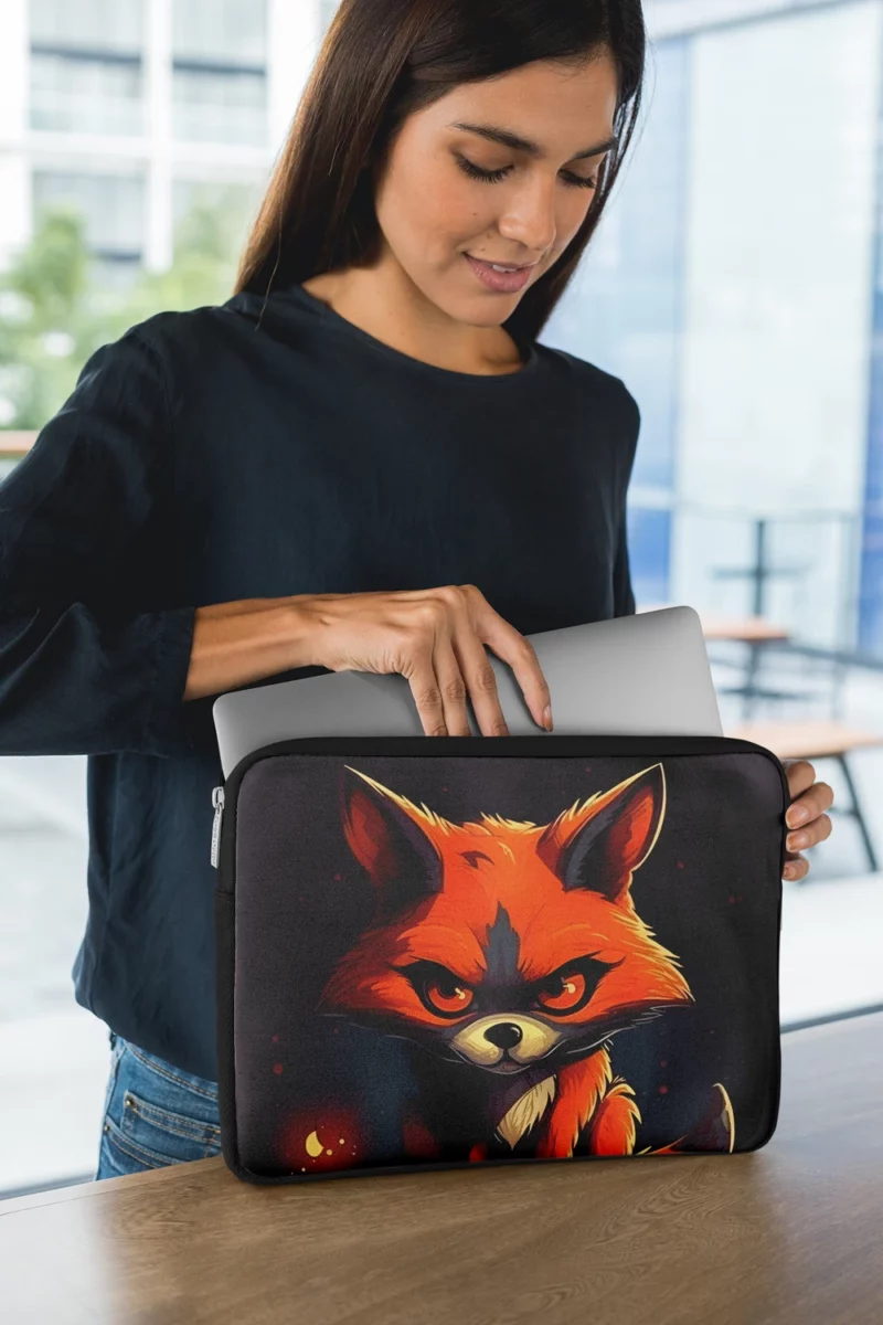 Cute Fox Illustration Laptop Sleeve 1