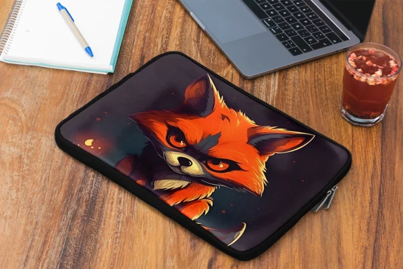 Cute Fox Illustration Laptop Sleeve 2