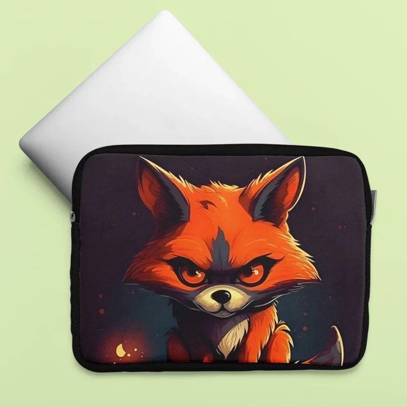 Cute Fox Illustration Laptop Sleeve