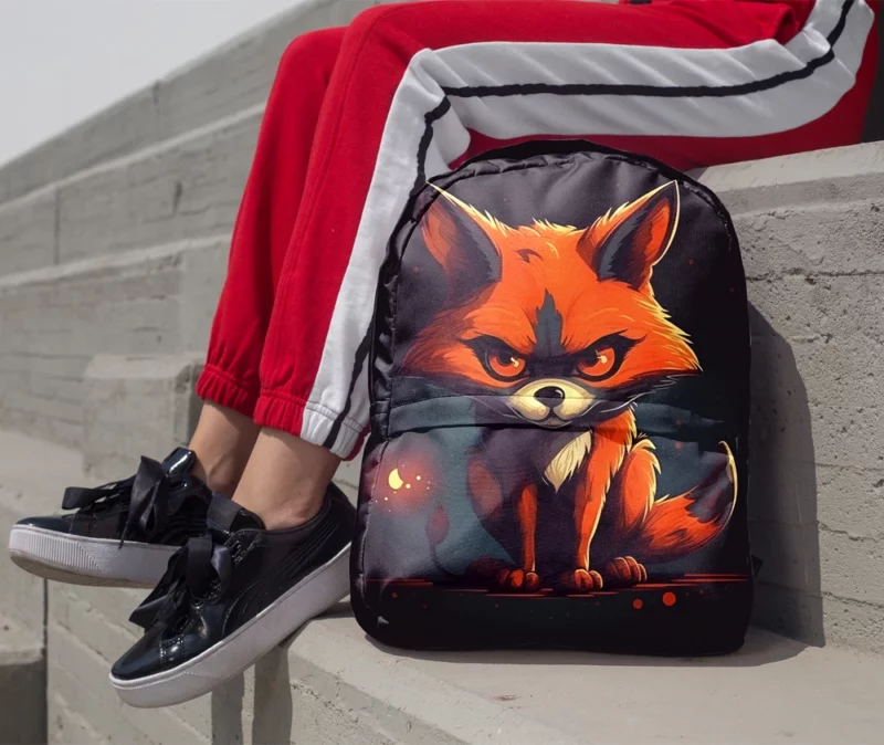 Cute Fox Illustration Minimalist Backpack 1