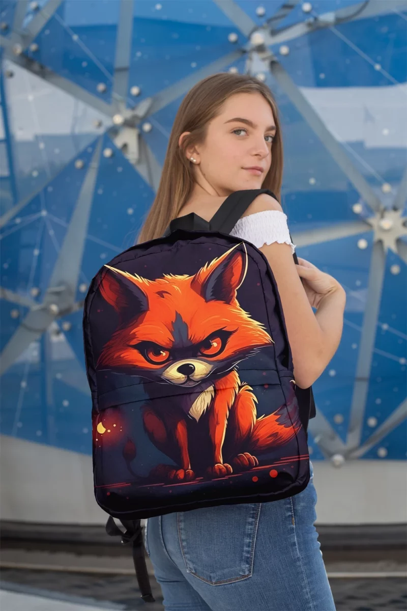 Cute Fox Illustration Minimalist Backpack 2