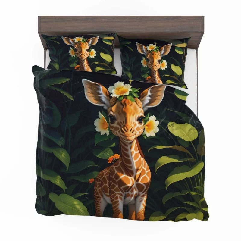 Cute Giraffe in the Forest Bedding Set 2