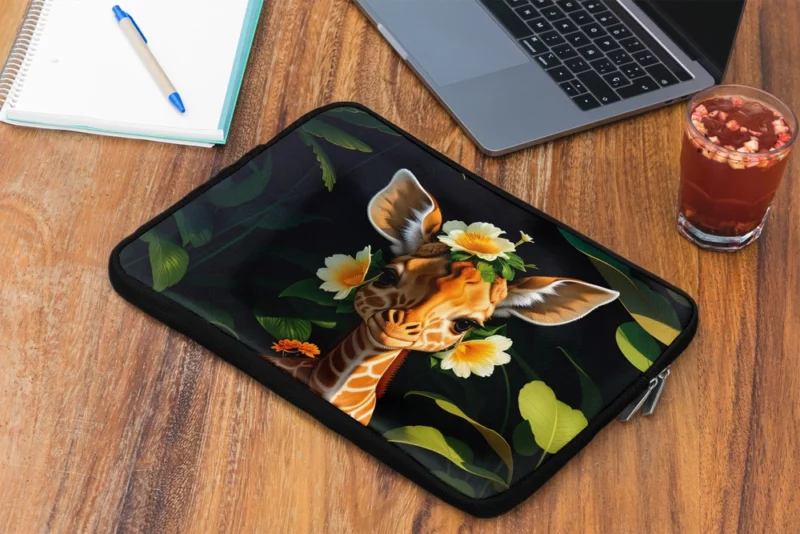 Cute Giraffe in the Forest Laptop Sleeve 2