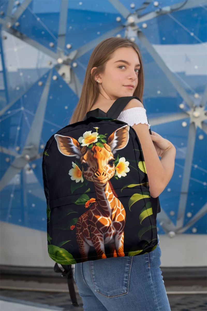 Cute Giraffe in the Forest Minimalist Backpack 2