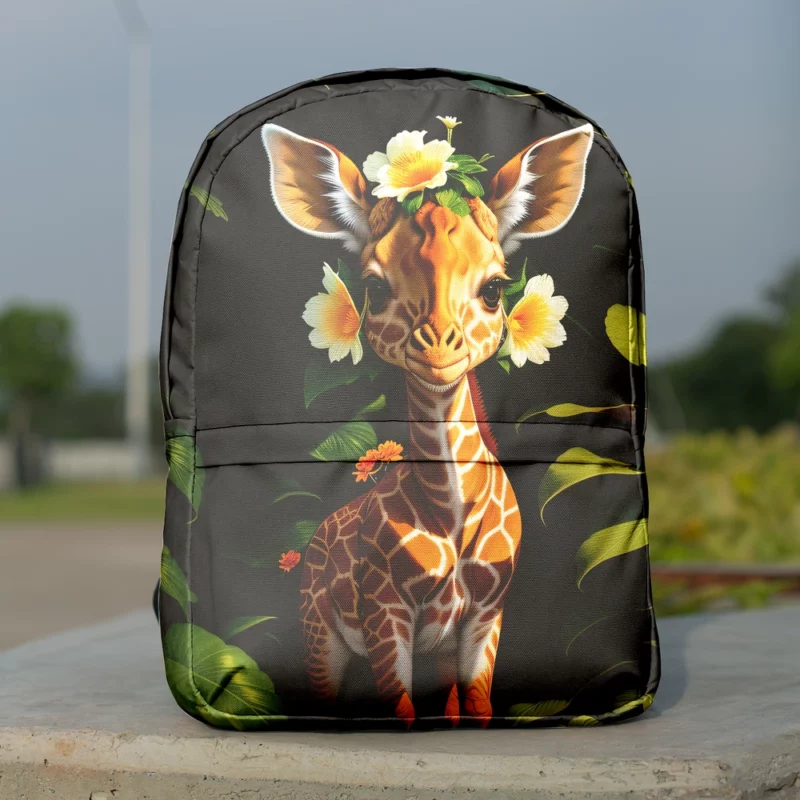 Cute Giraffe in the Forest Minimalist Backpack