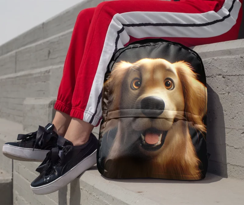 Cute Golden Retriever Studio Portrait Minimalist Backpack 1