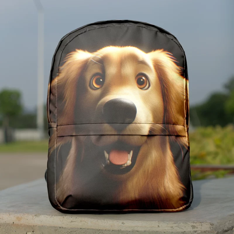 Cute Golden Retriever Studio Portrait Minimalist Backpack