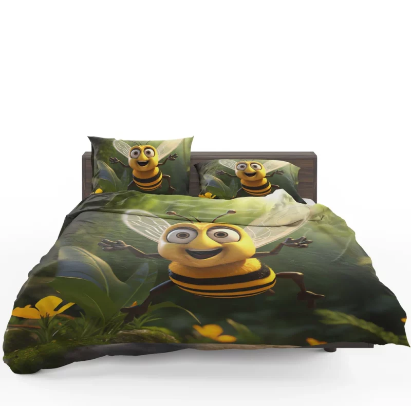 Cute Illustrated Bee Bedding Set 1