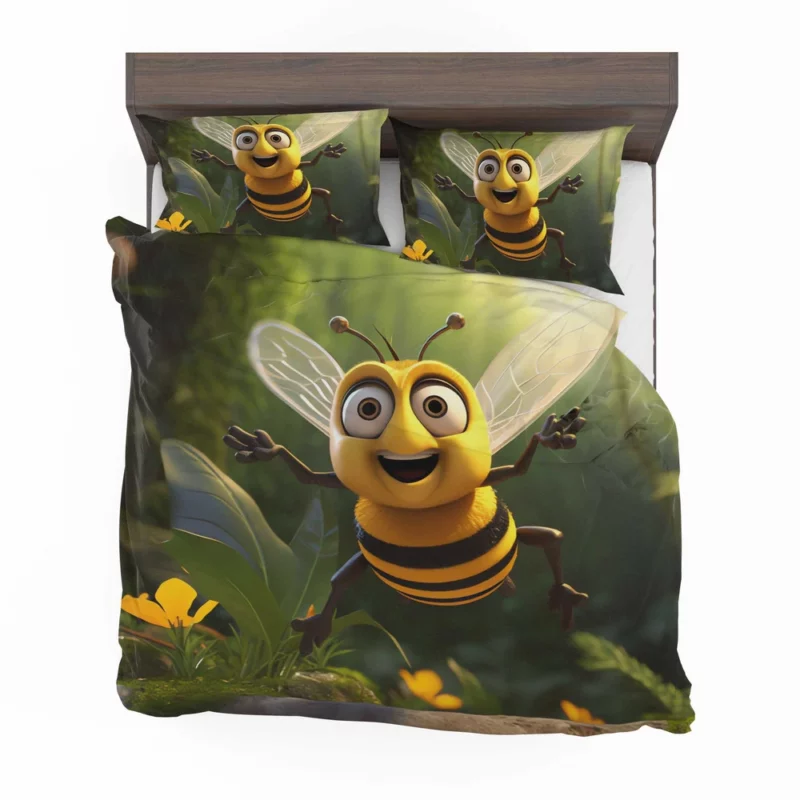 Cute Illustrated Bee Bedding Set 2