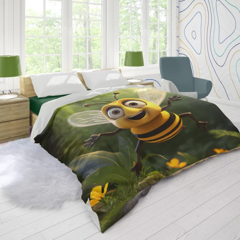 Cute Illustrated Bee Duvet Cover