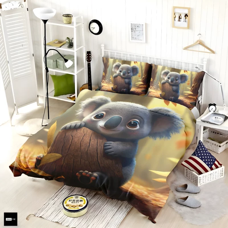 Cute Koala in Woods Bedding Set