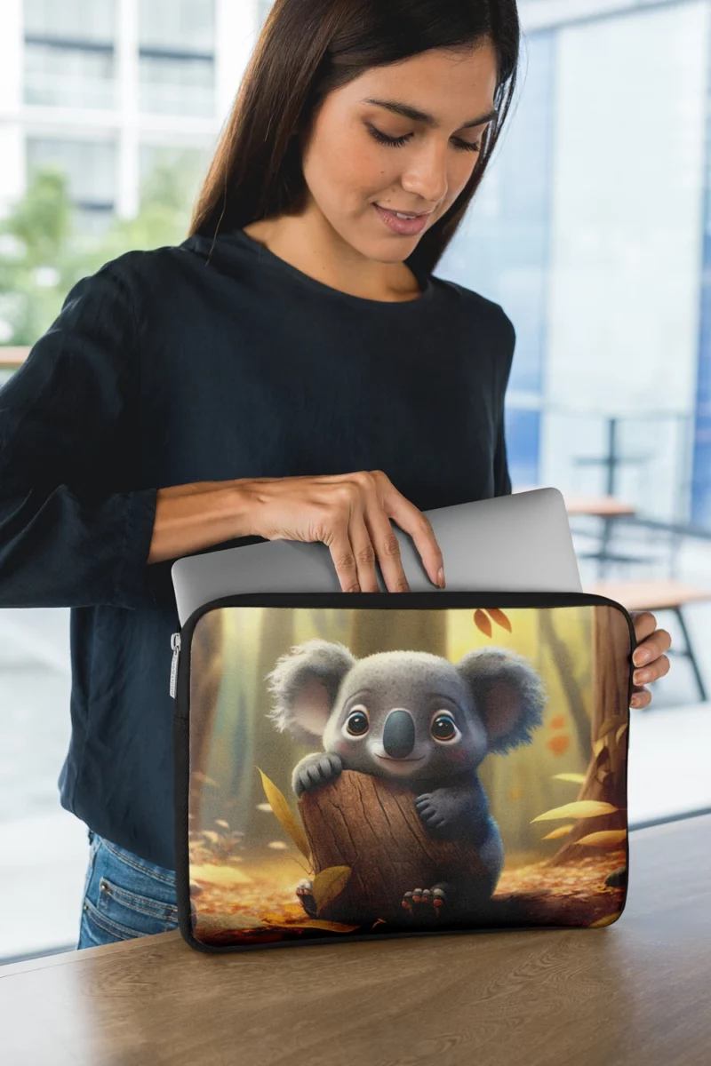 Cute Koala in Woods Laptop Sleeve 1