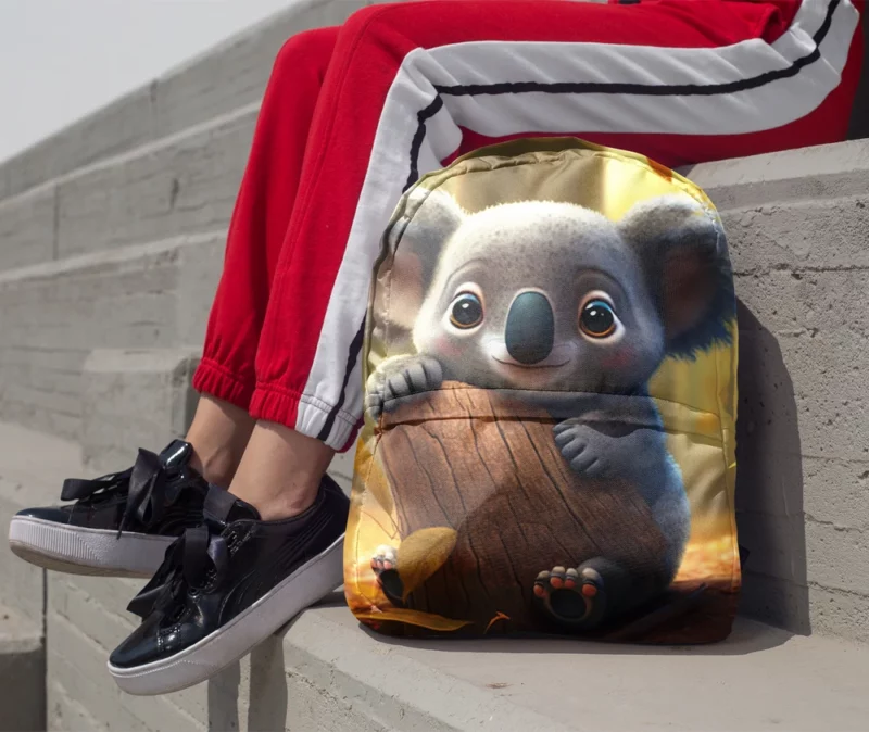 Cute Koala in Woods Minimalist Backpack 1