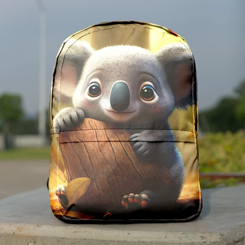 Cute Koala in Woods Minimalist Backpack