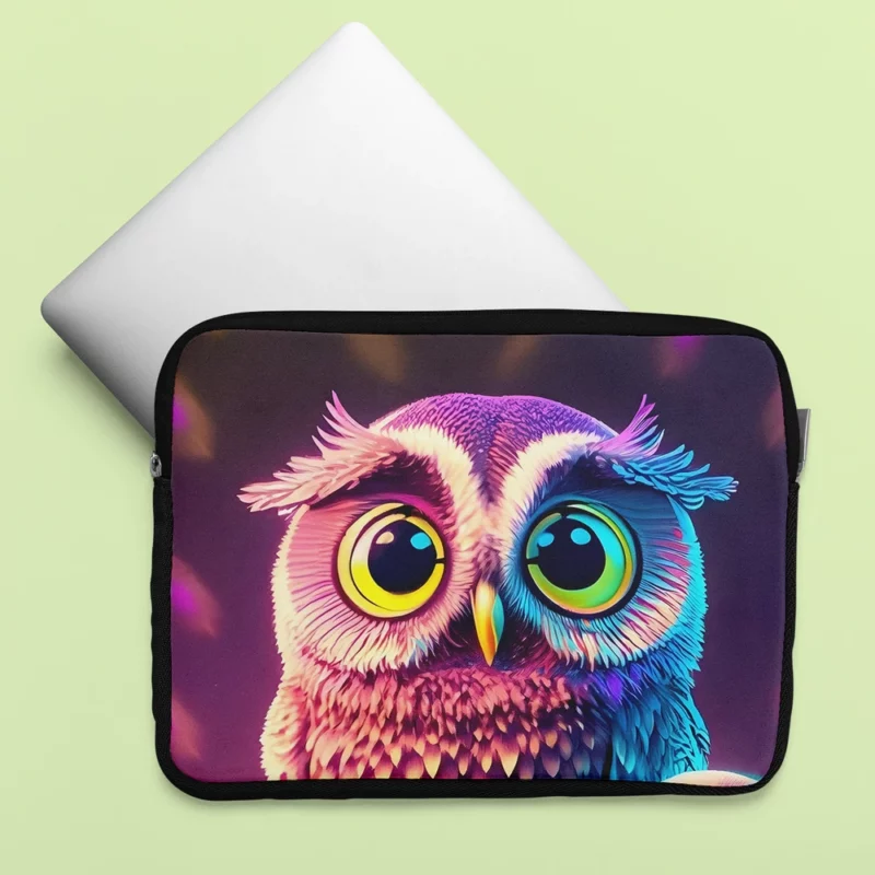 Cute Owl Created by AI Laptop Sleeve