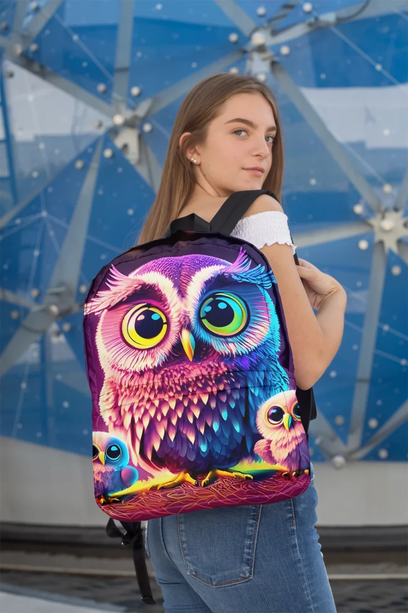 Cute Owl Created by AI Minimalist Backpack 2