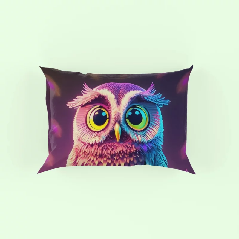 Cute Owl Created by AI Pillow Case